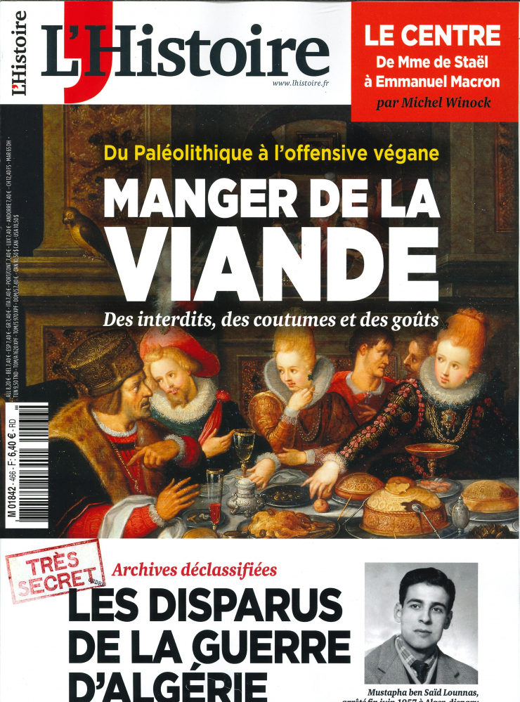 L'Histoire N°466 Manger de la viande - décembre 2019