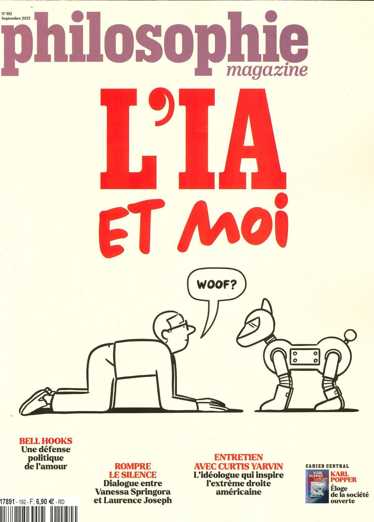 Philosophie Magazine n°192 : L'IA et moi - Septembre 2025