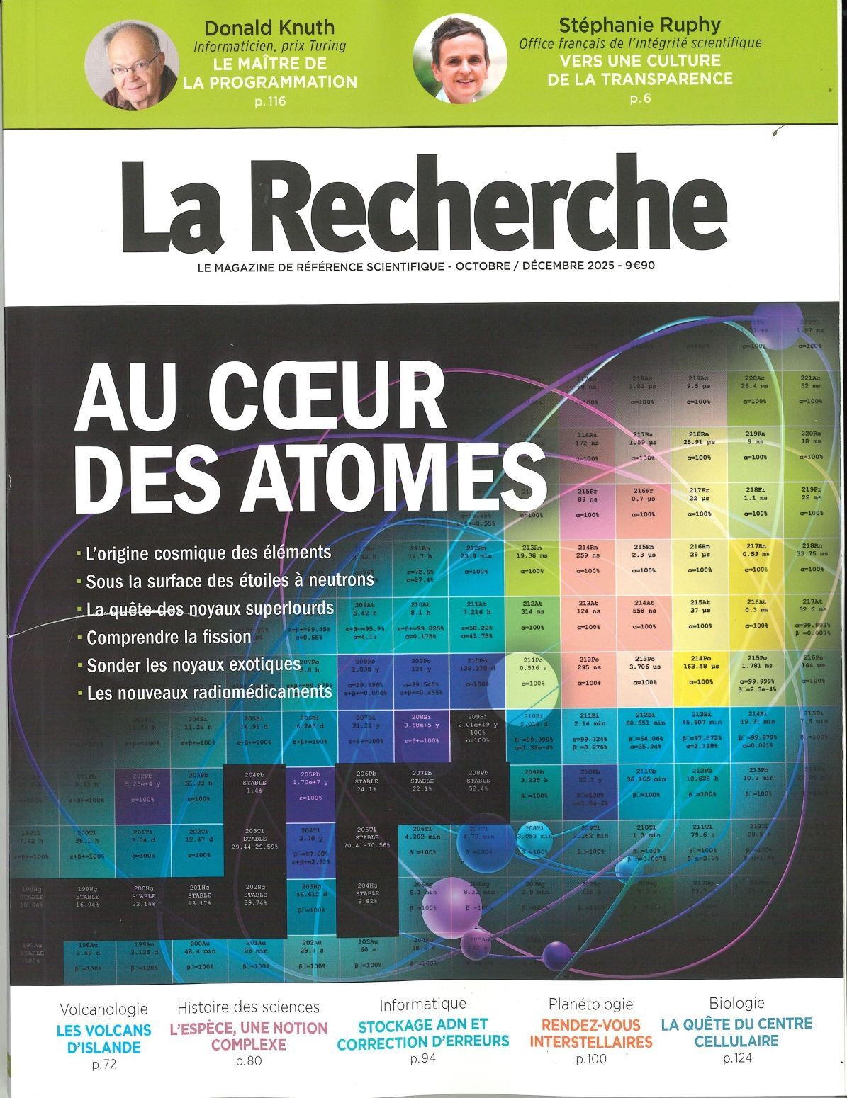 La Recherche n°583 : Au coeur des atomes - Octobre/Décembre 2025