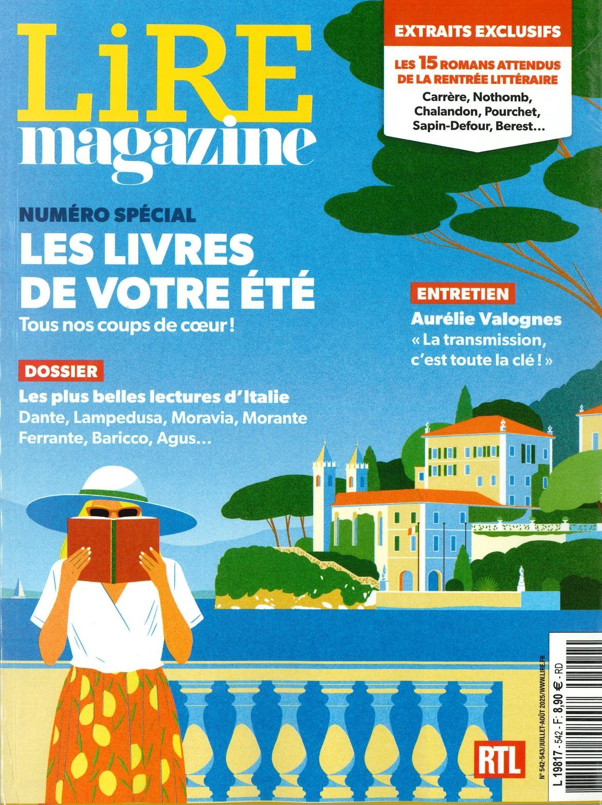 Lire Magazine n°542 : Les livres de votre été - Juillet 2025