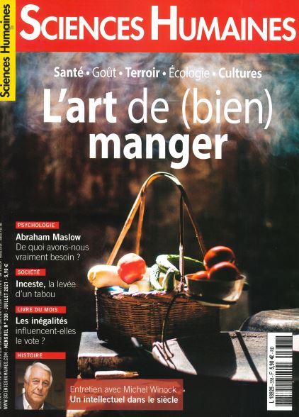 Sciences humaines n°338 : L'art de (bien) manger - Juillet 2021