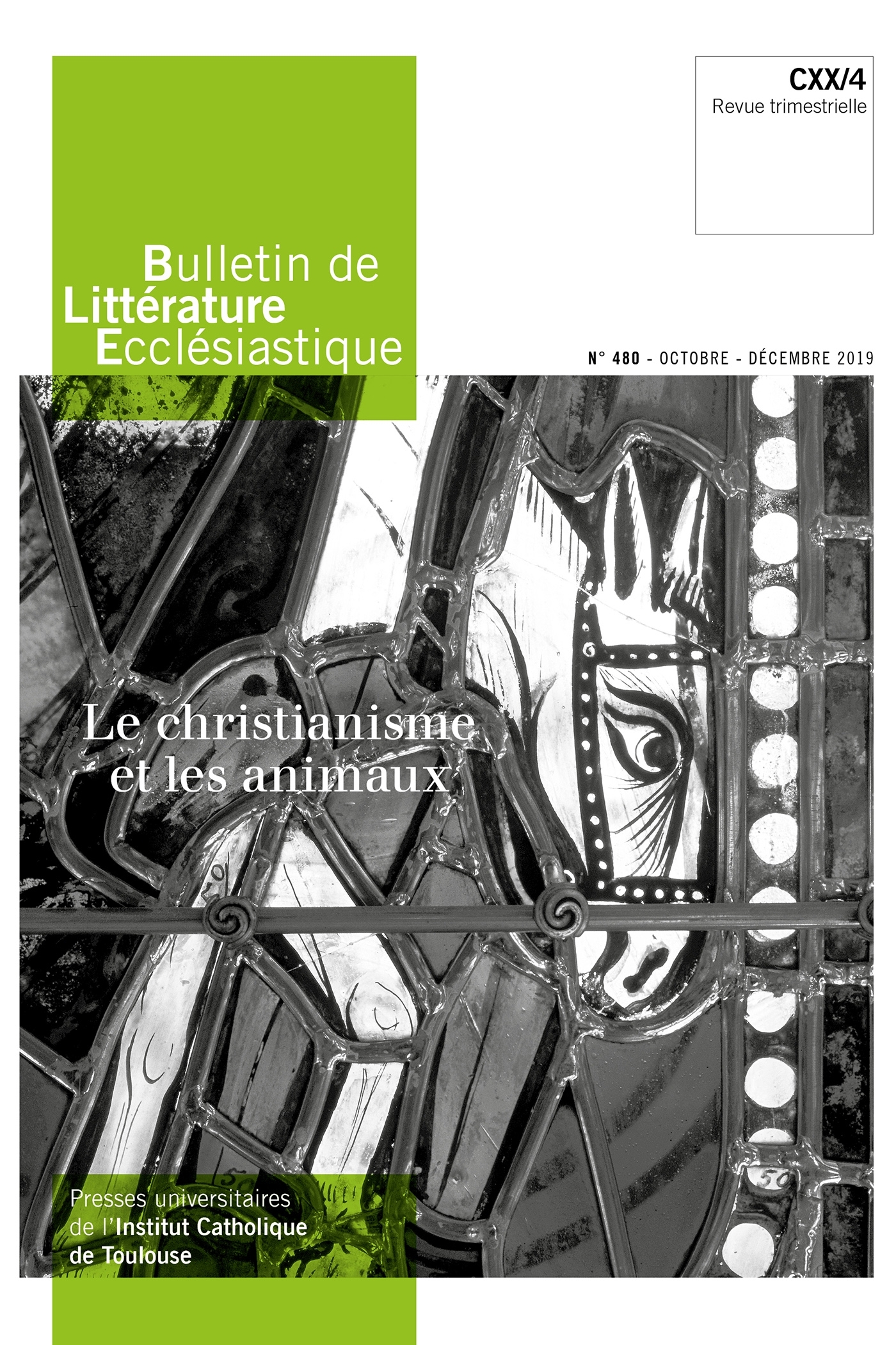 Bulletin de Littérature Ecclésiastique n°480 - Octobre-décembre 2019