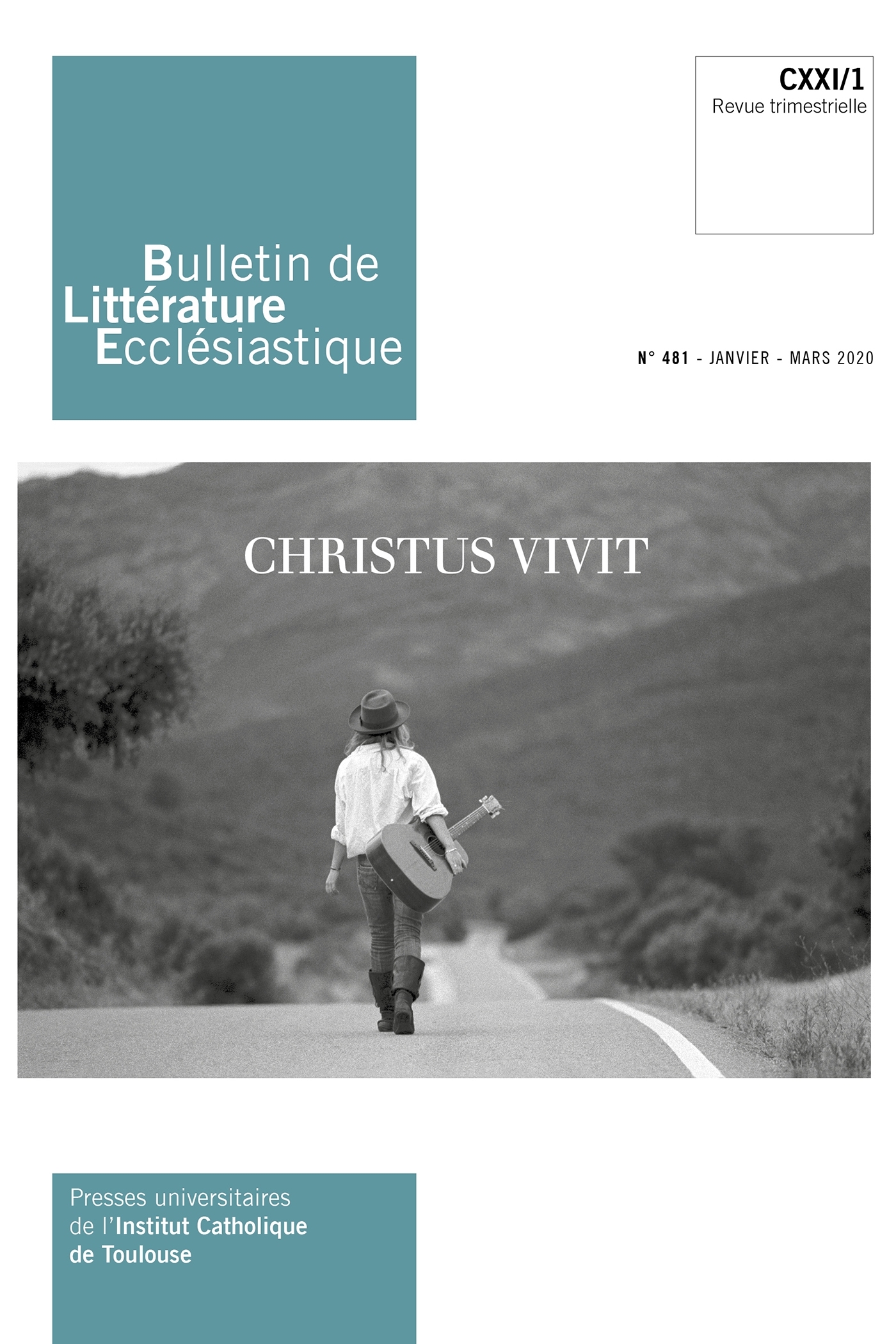 Bulletin de Littérature Ecclésiastique n°481 - janvier-mars 2020