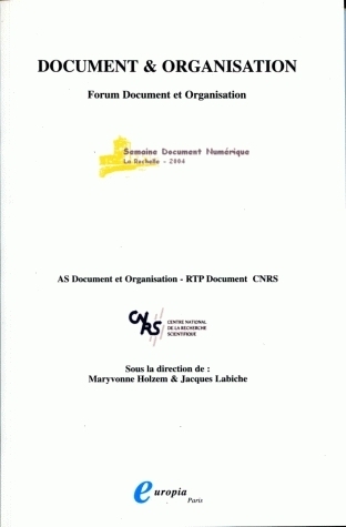 DOCUMENT ET ORGANISATION
