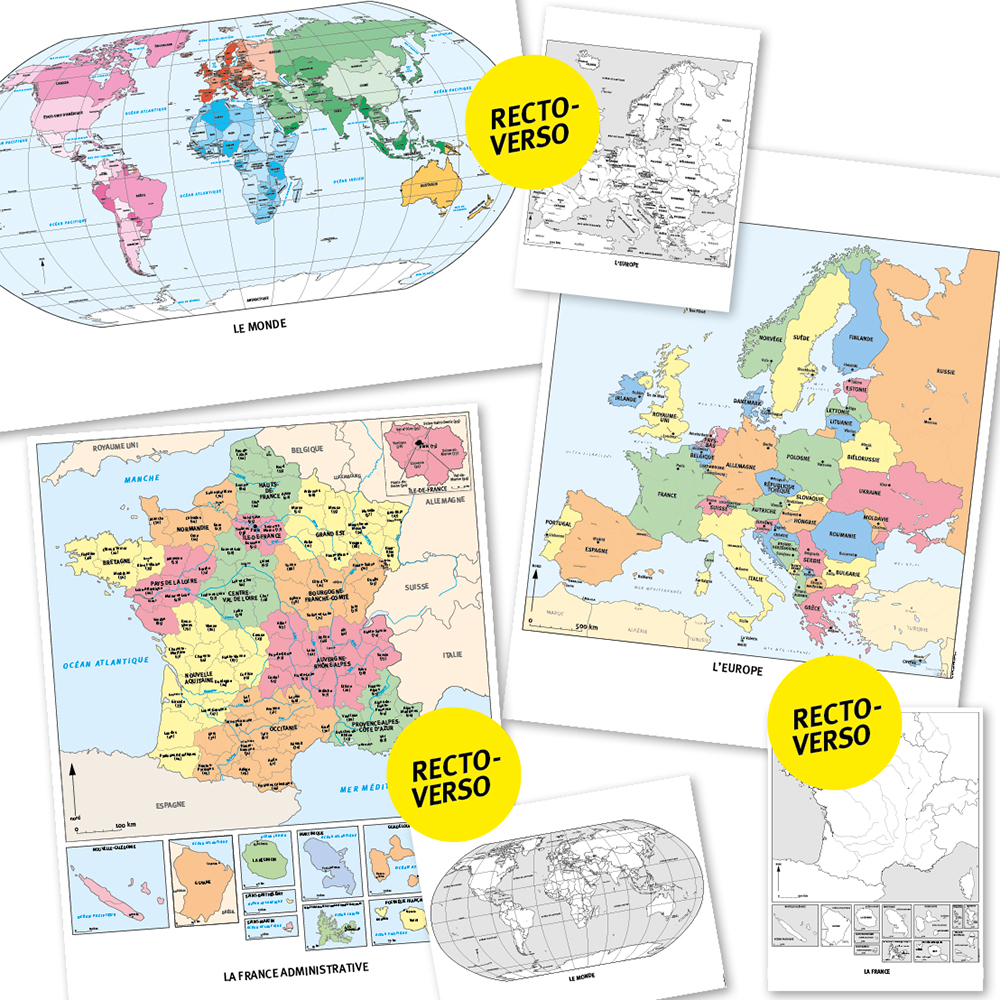 6 cartes - Géographie à vivre