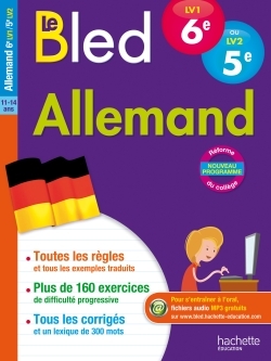 Cahier Bled Allemand niveau A1 : 6e LV1 / 5e LV2