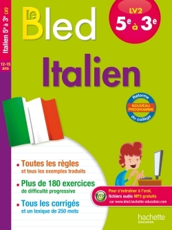 Cahier Bled - Italien LV2 5e-4e-3e