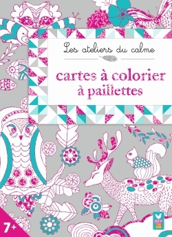 Cartes à colorier à paillettes