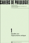 Études sur l'épicurisme antique