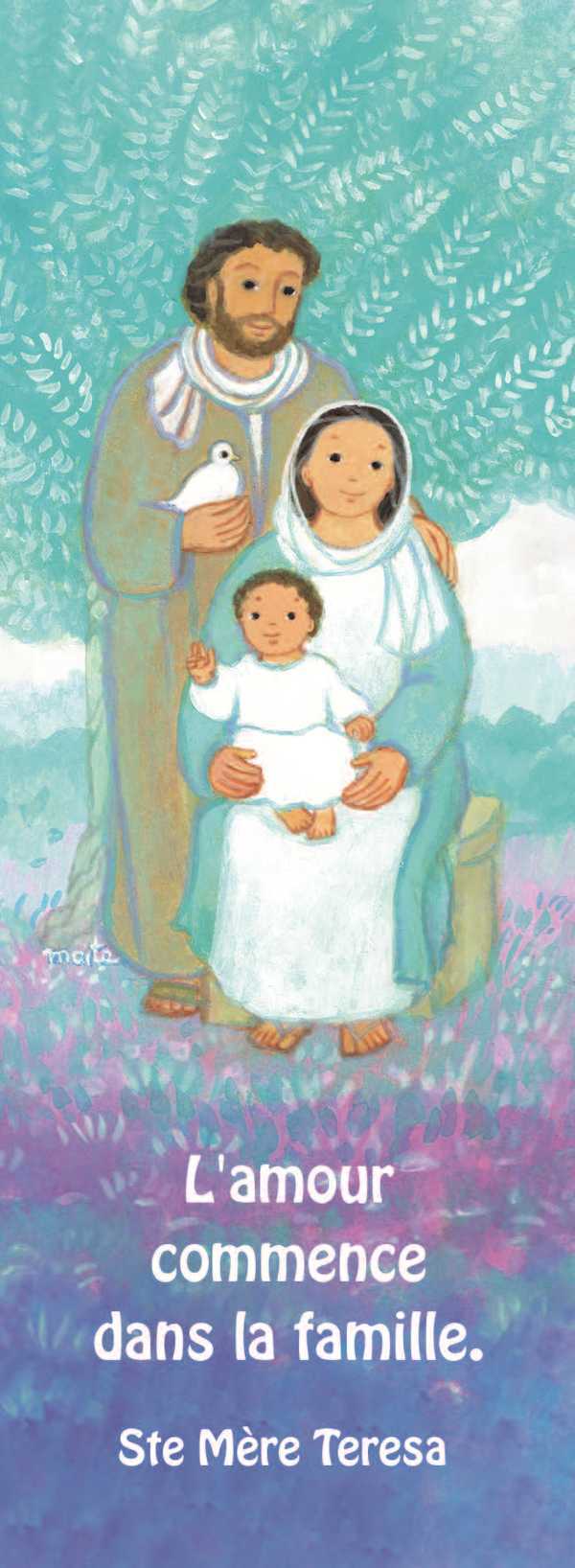 LOT DE 20 - Signet L'amour commence dans la famille - Ste Mère Teresa  Maïté Roche