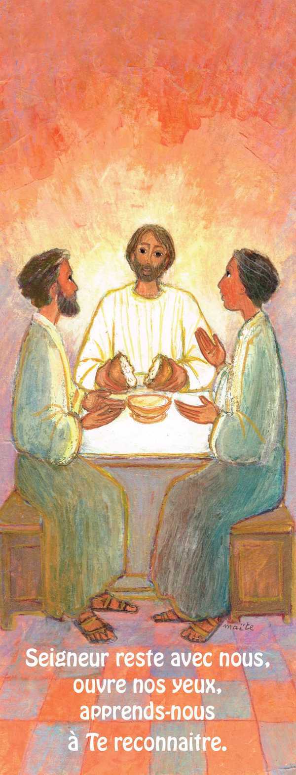 Lot de 20 - Signet Maité Roche Seigneur reste avec nous