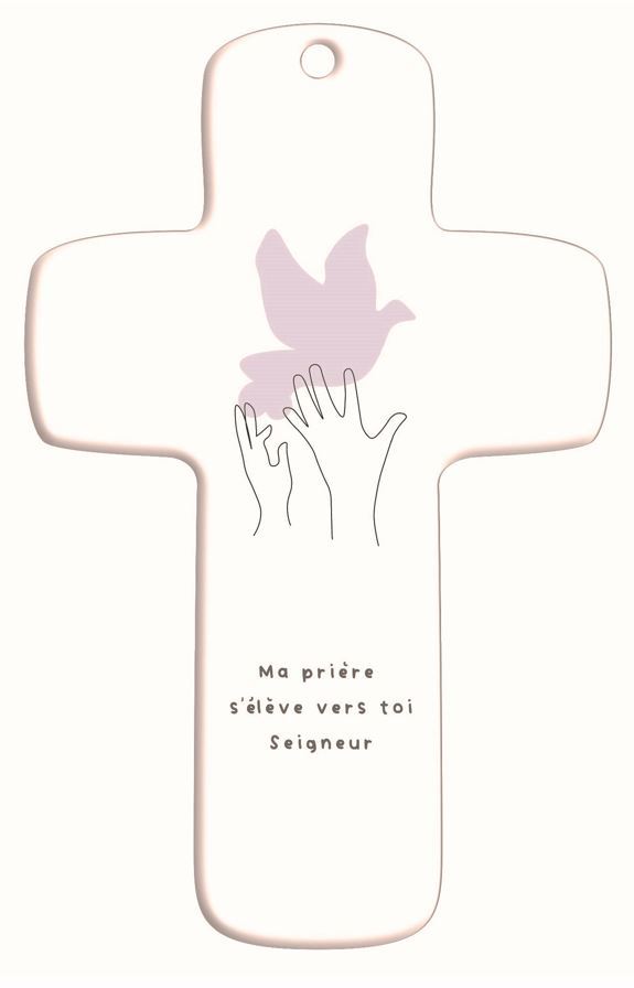 Croix bois imprimée Sisters 37 - Ma prière s'élève vers toi
