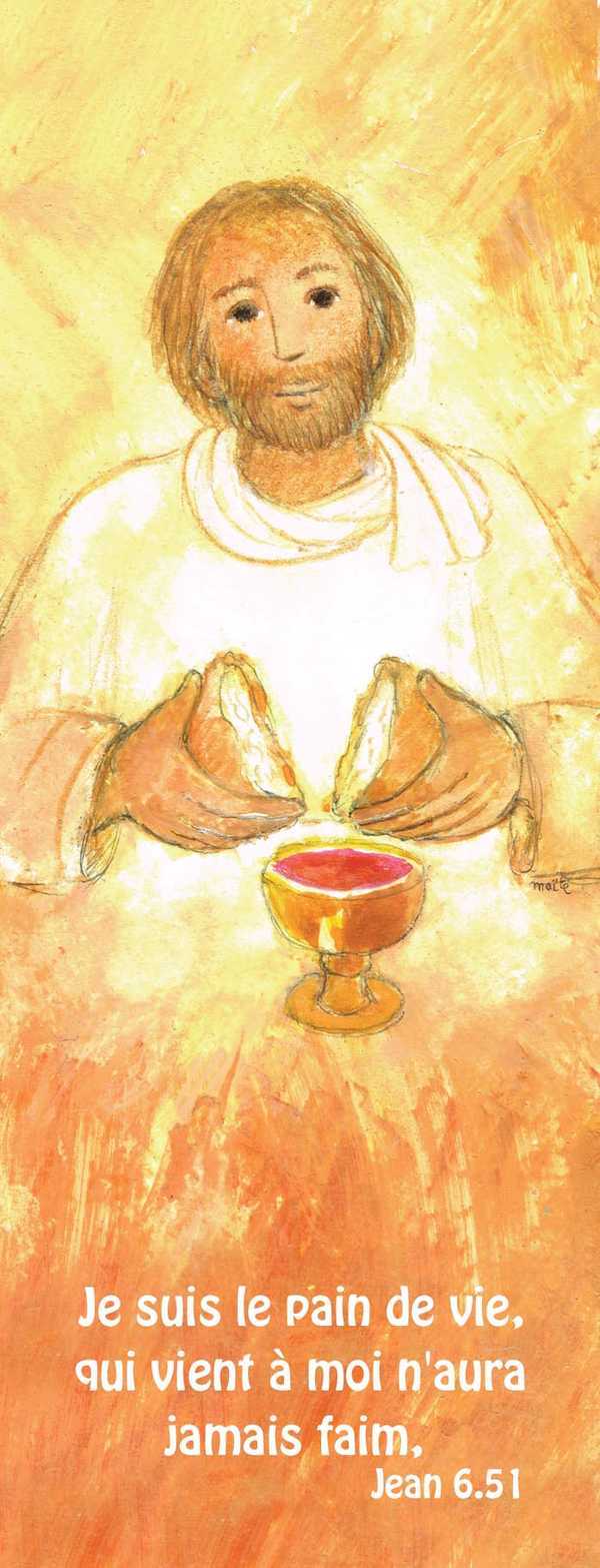 Lot de 20 - Signet Maité Roche Je suis le Pain de Vie