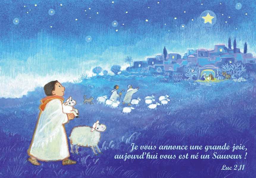 Lot de 10 cartes doubles - Berger Je vous annonce une grande joie...