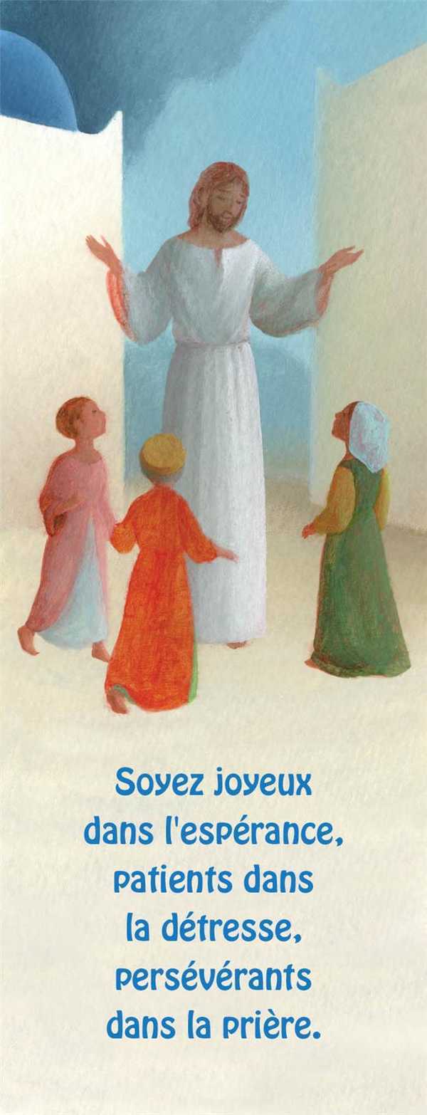 LOT DE 20 - Signet Soyez joyeux dans l'espérance, patients dans la détresse, persévérant dans la prière. – E.Puybaret