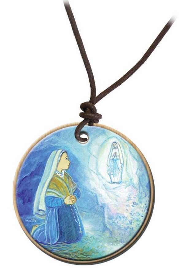 Pendentif Maïte Roche - Sainte Bernadette / Notre Dame de Lourdes