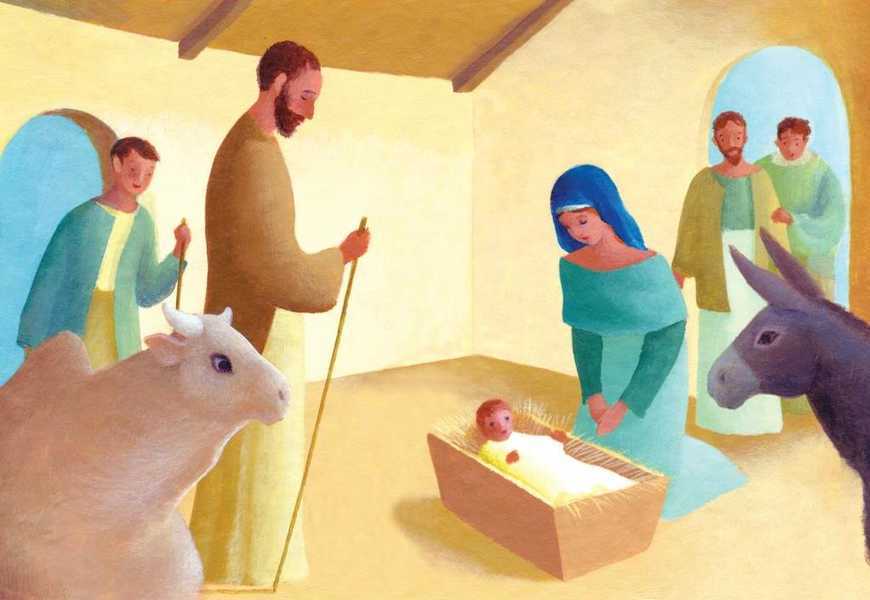 Lot de 10 cartes doubles La crèche