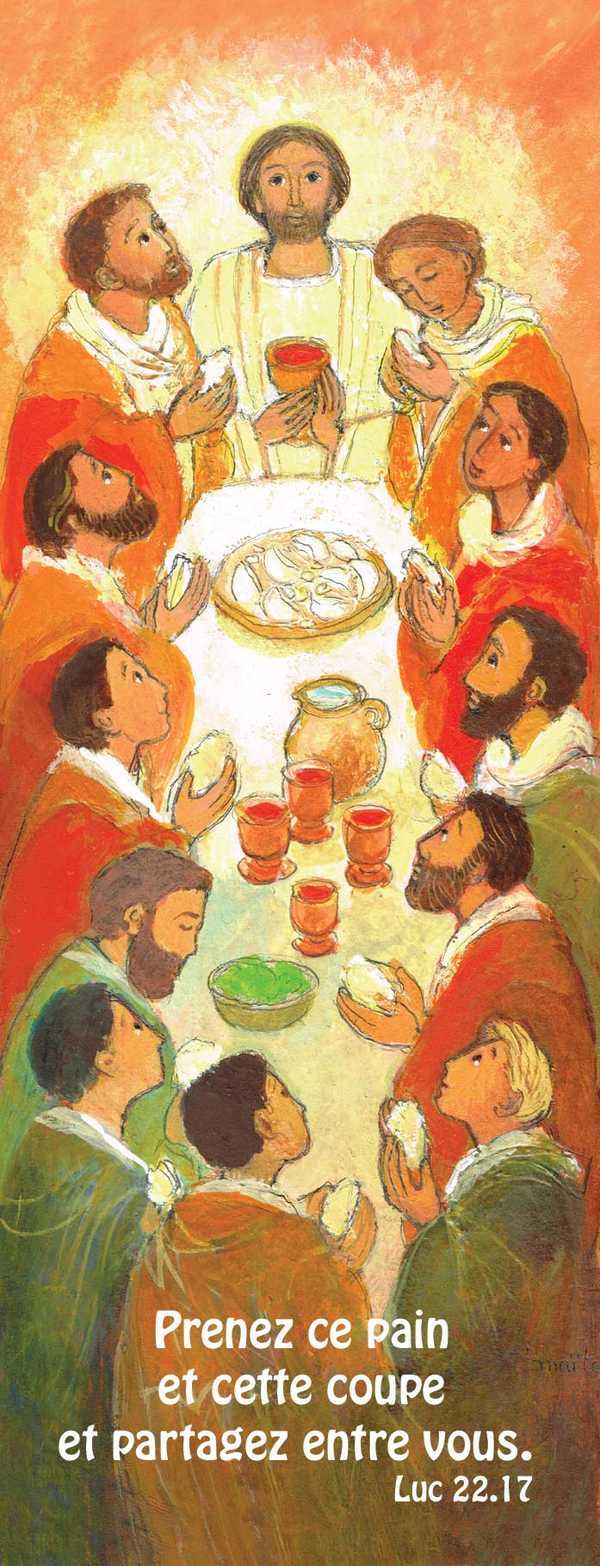 Lot de 20 - Signet Maité Roche Prenez ce pain et cette coupe