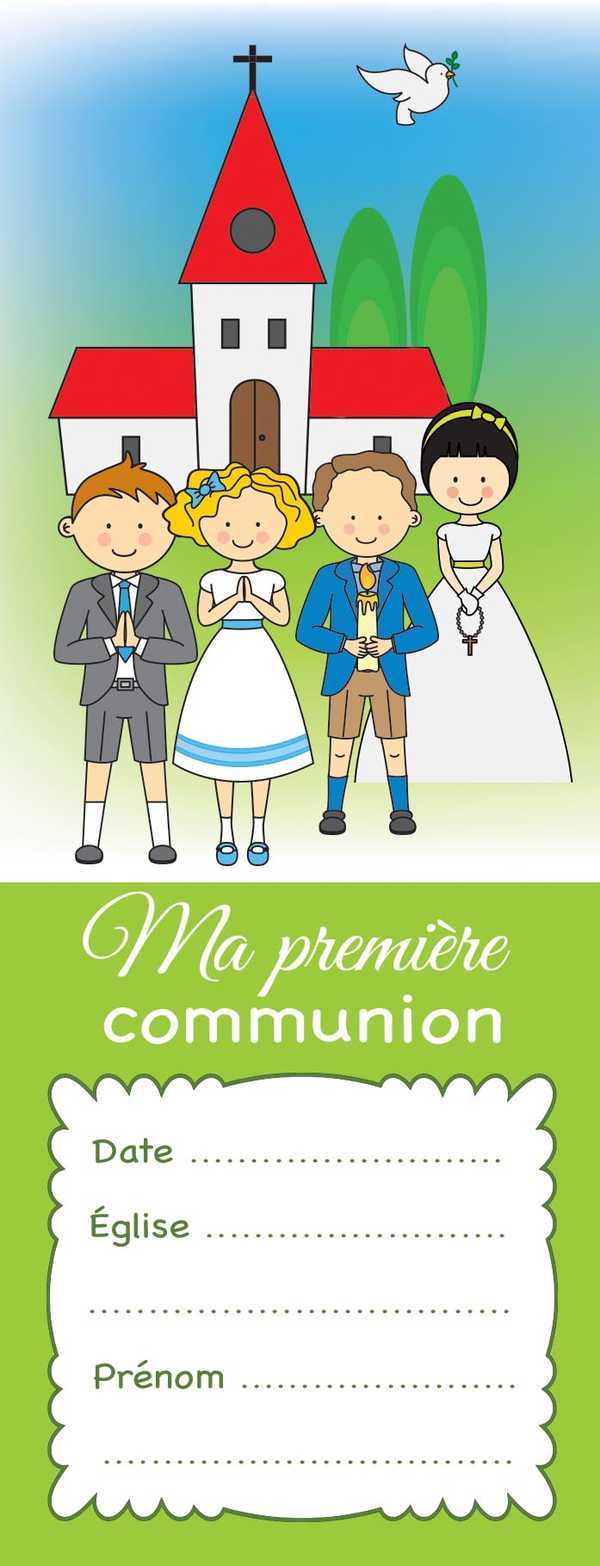 Lot de 20 - Signet Communion invitation Eglise