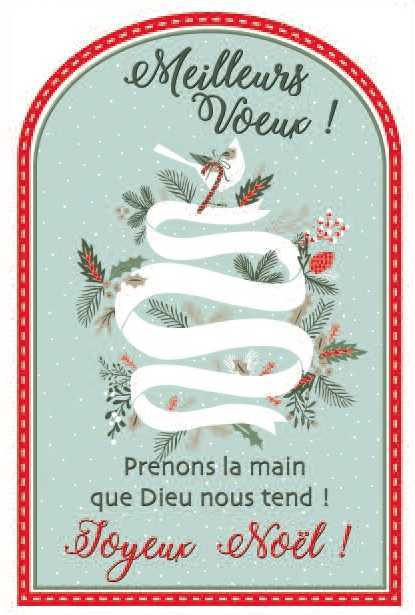 Lot de 10 - Carte Double Meilleurs voeux !