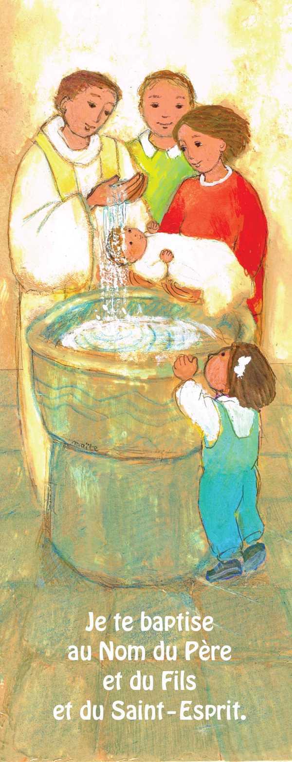 Lot de 20 - Signet Maité Roche Je te baptise