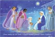 Lot de 10 cartes doubles - Visite des Rois Mages  Nous avons vu son étoile...