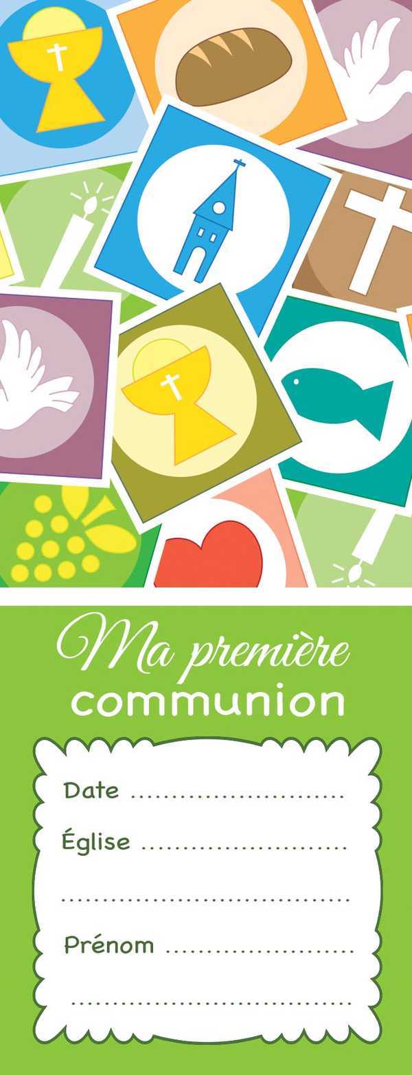 Lot de 20 - Signet Communion invitation
