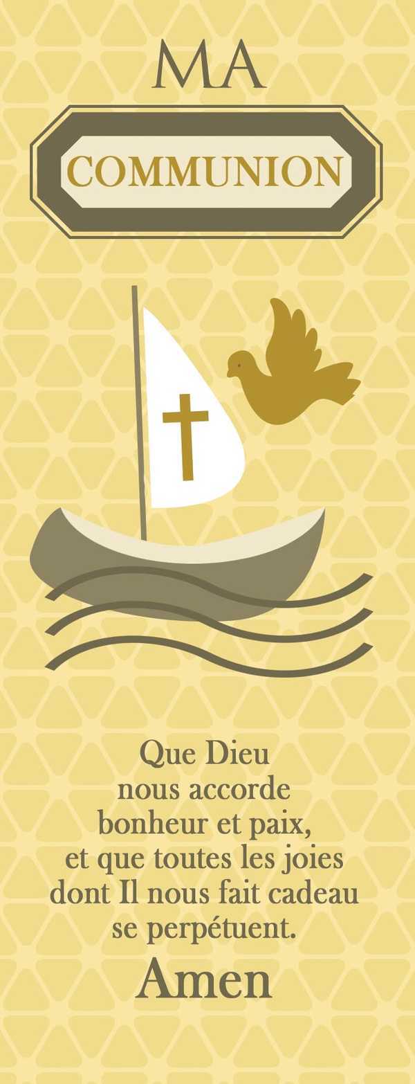 Lot de 20 - Signet Ma communion Vintage Que Dieu nous accorde BonheurBateau