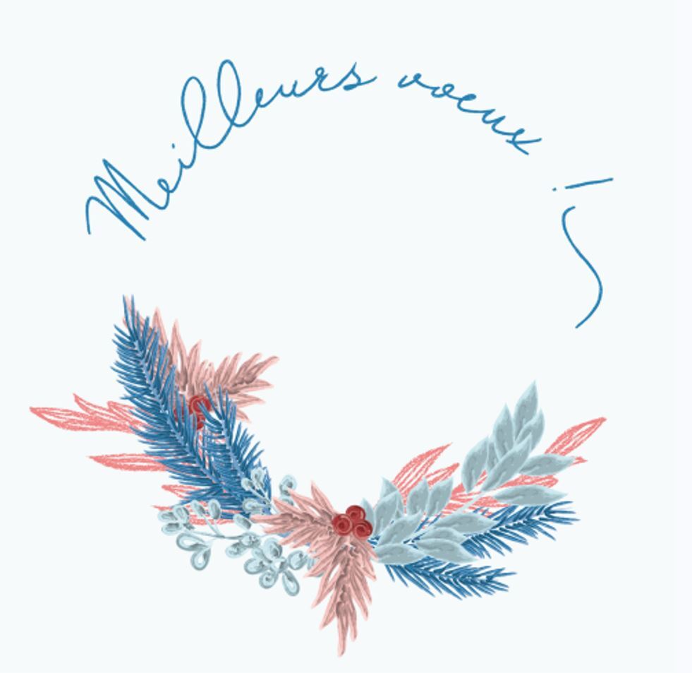 Lot de 10 cartes double Noël 15 x 15 cm Sisters - Meilleurs voeux