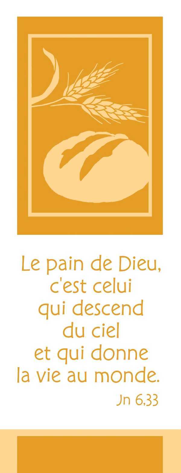 Lot de 20 - Signet Symbole Le pain de Dieu c'est celui qui descend du Ciel