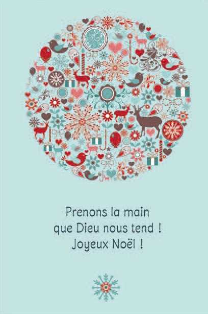 Lot de 10 - Carte Double Prenons la main que Dieu nous tend !