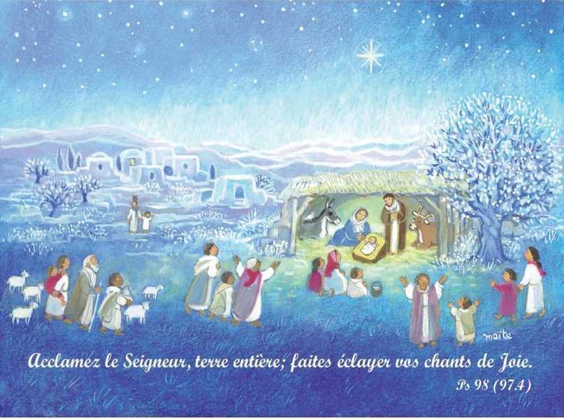 Lot de 10 - Cartes Doubles Maïté Roche Noël + enveloppes sous cello