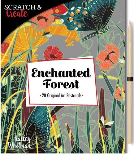 Scratch & Create : Enchanted Forest - 20 original art postcards /anglais