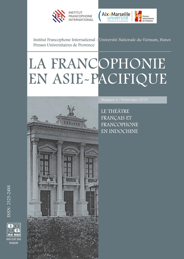 Le théâtre français et francophone en Indochine