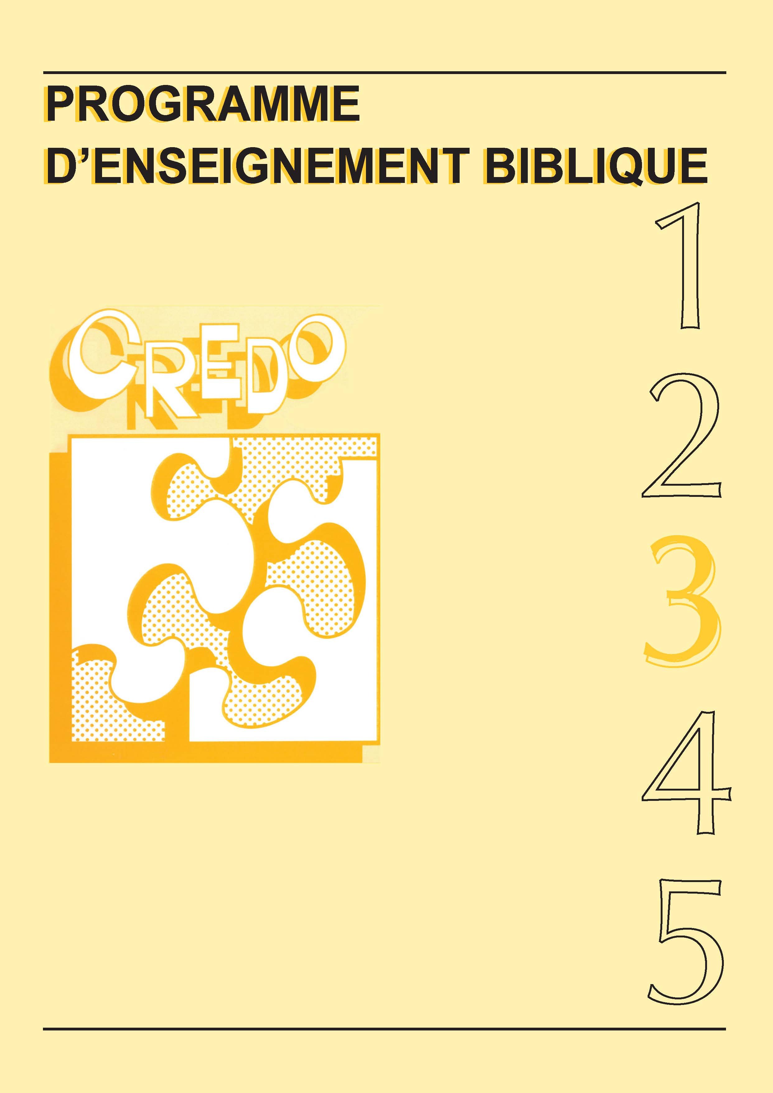CREDO N°3 : Programme d'enseignement biblique