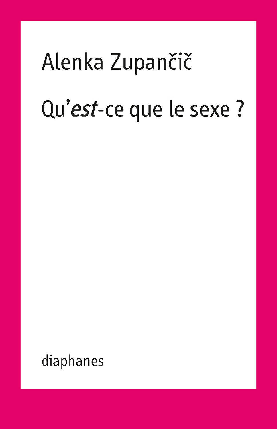 Qu’est-ce que le sexe ?