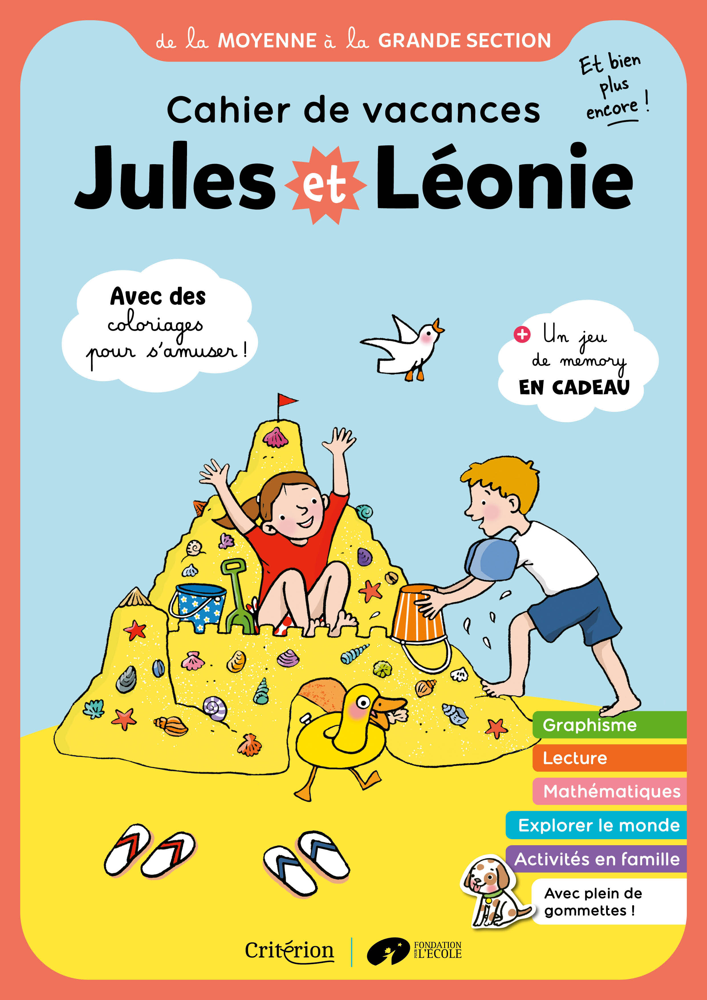 Cahier de vacances Jules et Léonie de la MS à la GS