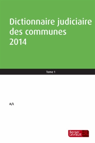 DICTIONNAIRE JUDICIAIRE DES COMMUNES 2014