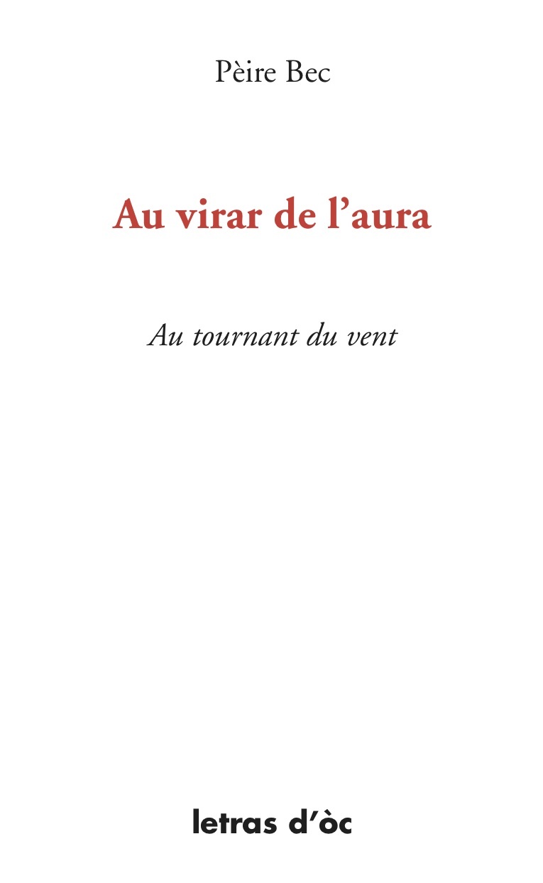 AU VIRAR DE L'AURA AU TOURNANT DU VENT