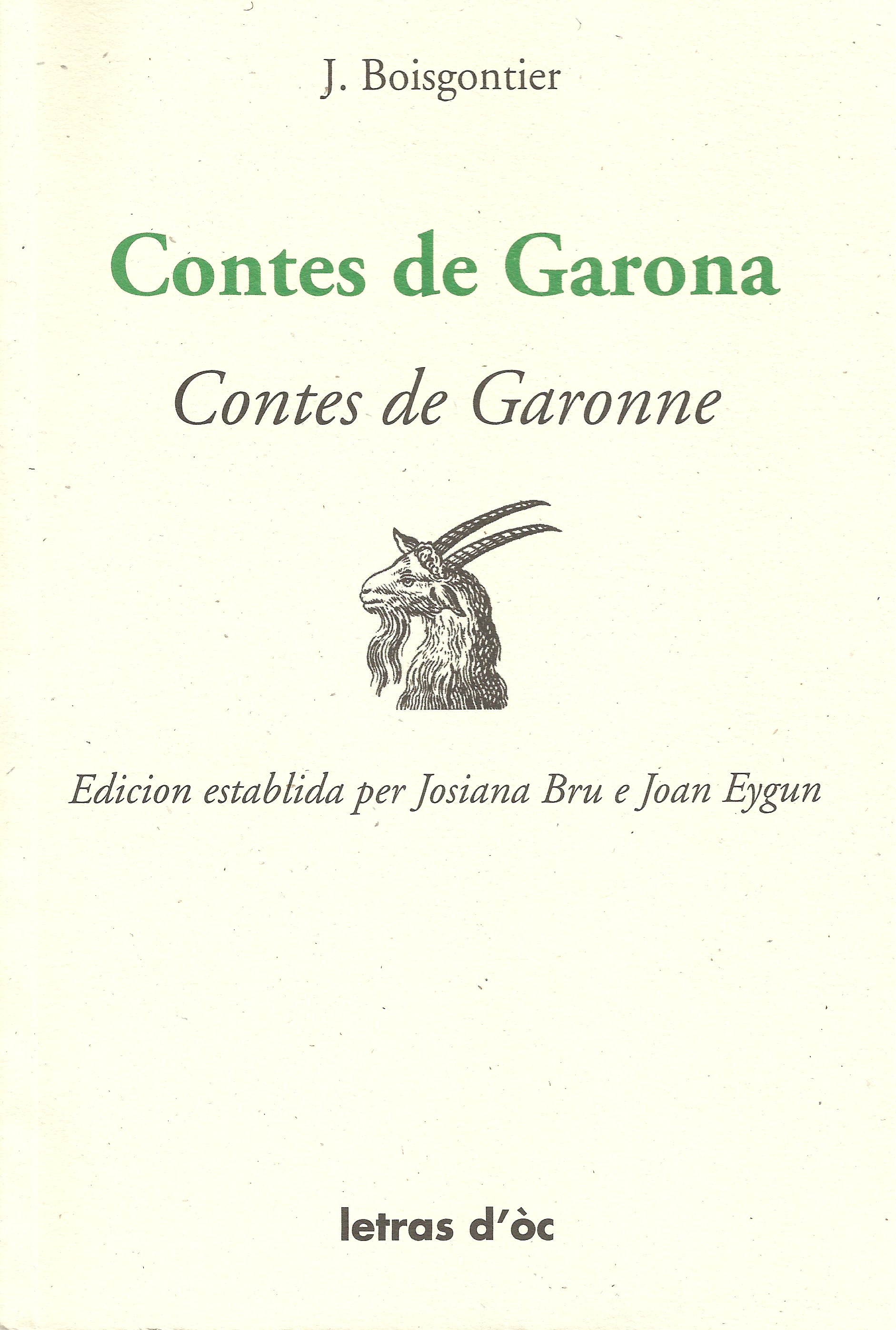 CONTES DE GARONA CONTES DE GARONNE