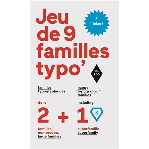 Jeu de 9 familles typographiques /franCais