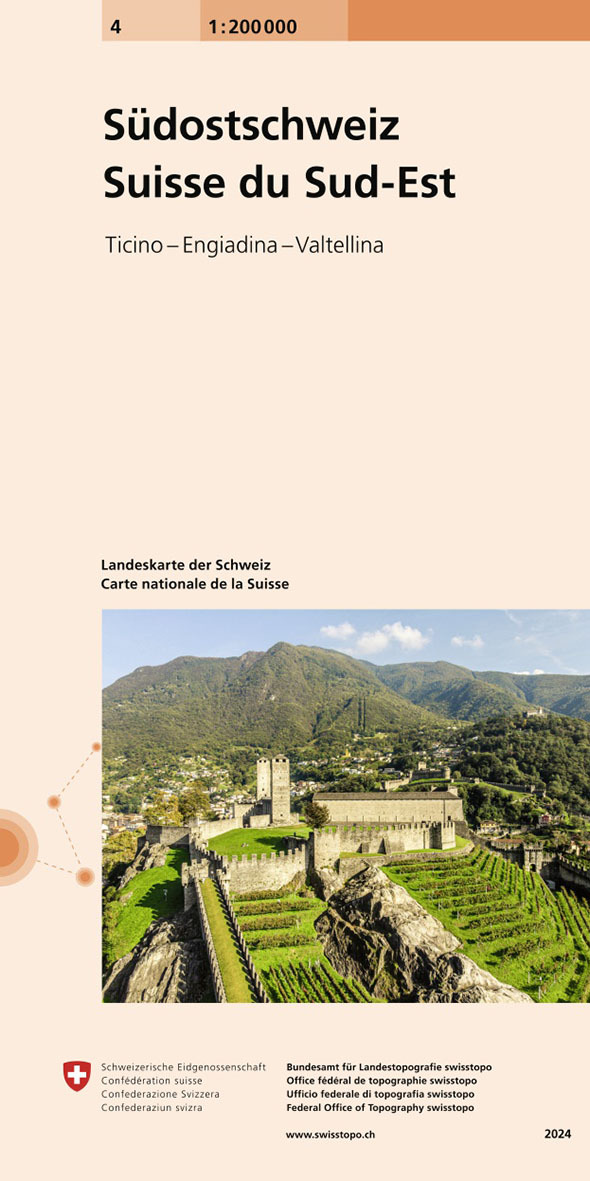 CARTE NATIONALE SUISSE N 4 SVIZZERA SUDEST