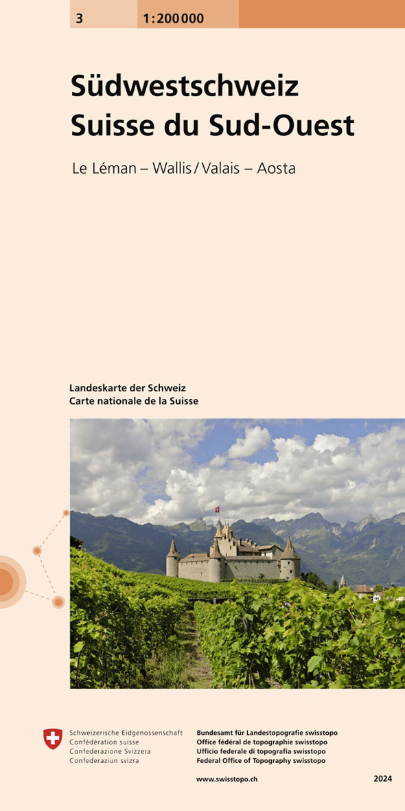 CARTE NATIONALE SUISSE N  3 SUISSE SUD-OUEST