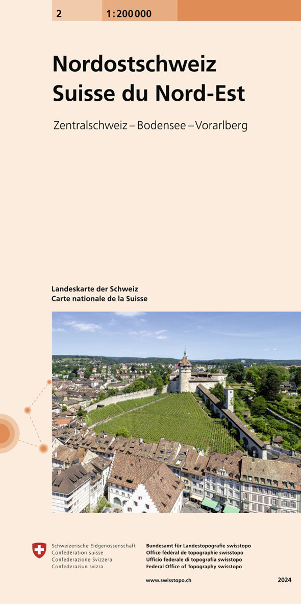 CARTE NATIONALE SUISSE N 2 NORDOST-SCHWEIZ