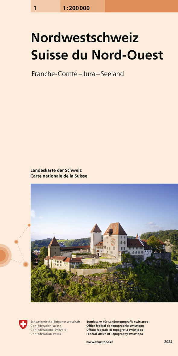 CARTE NATIONALE SUISSE N 1 SUISSE NORD-OUEST