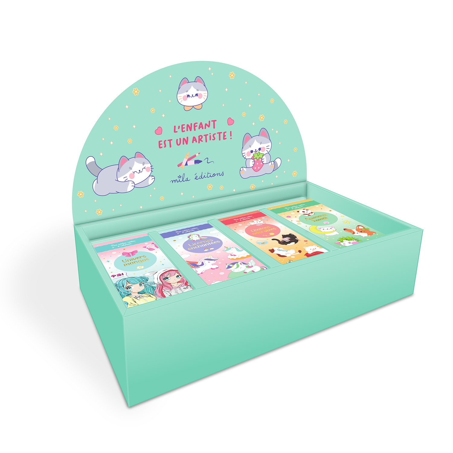 PLV Comptoir pleine « Mes petites cartes à colorier » (20 ex.) 