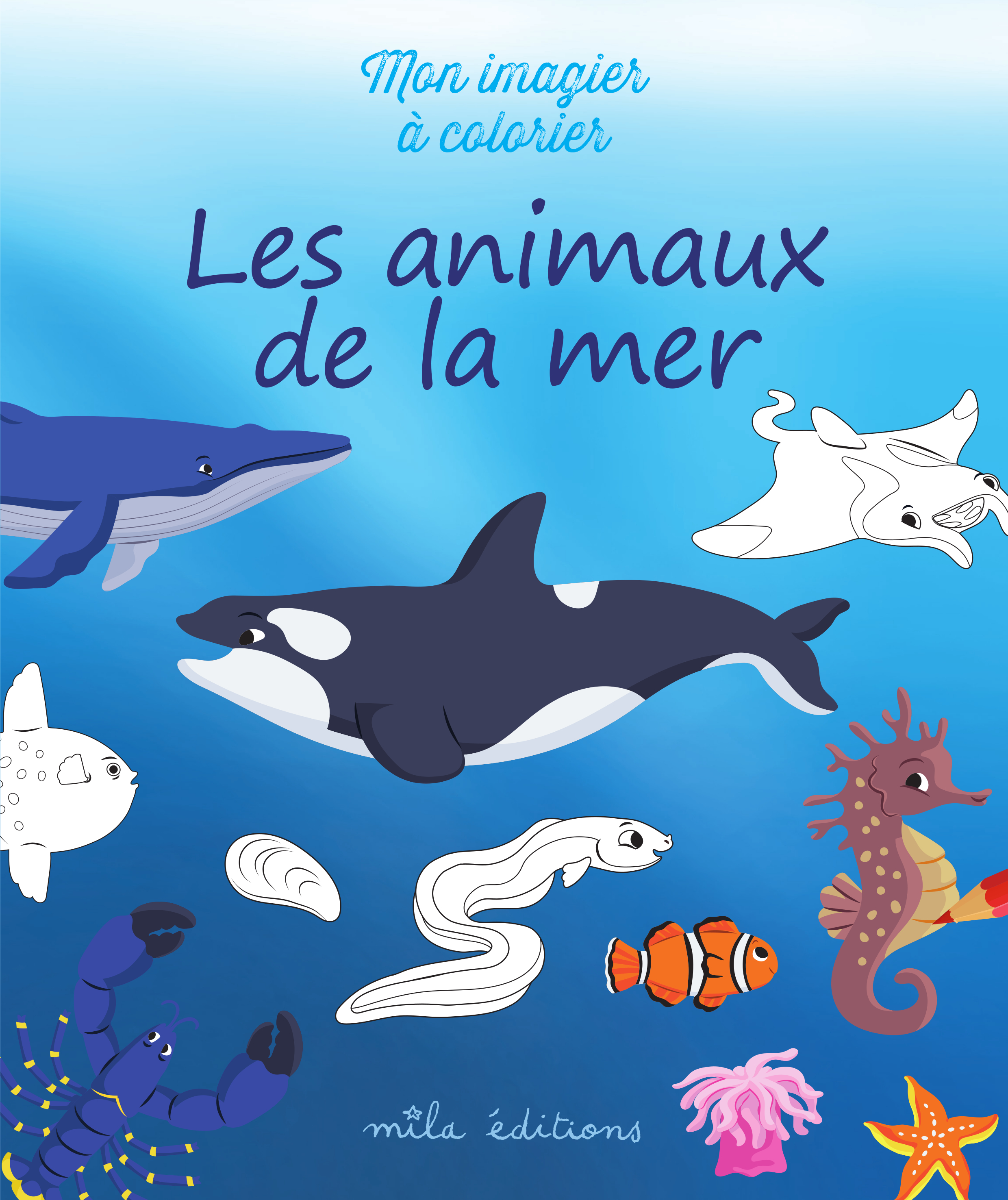 Mon imagier à colorier : les animaux de la mer