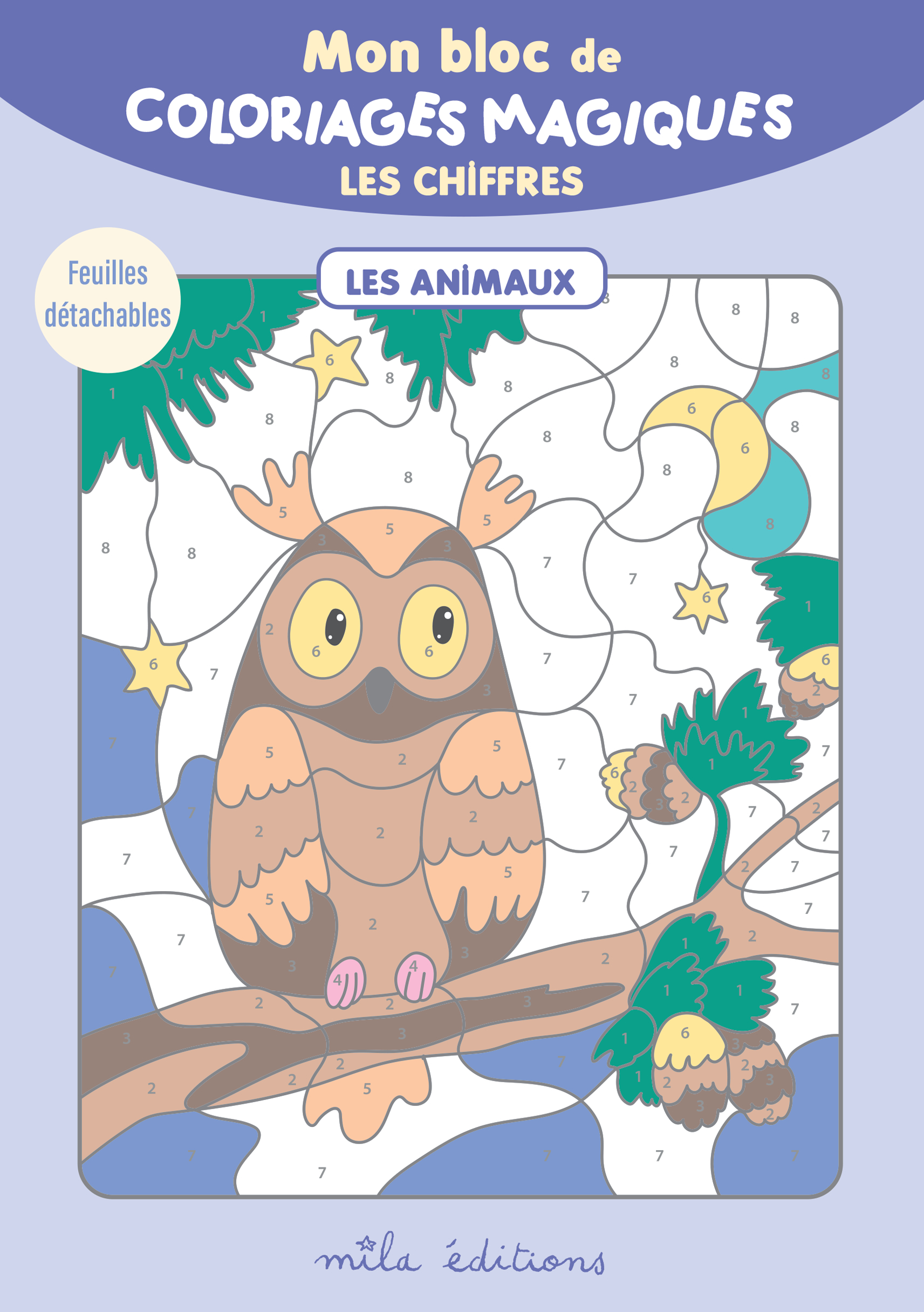 Mon bloc de coloriages magiques - Les chiffres - Les animaux