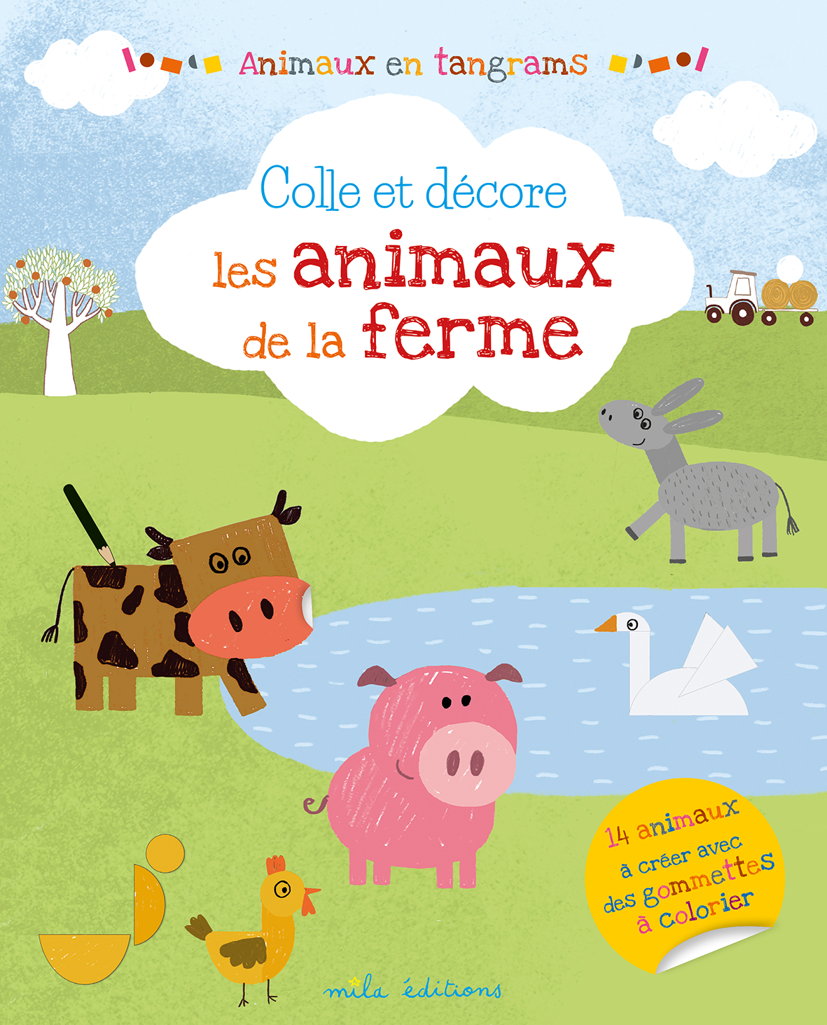 Animaux en tangrams  - Colle et décore les animaux de la ferme