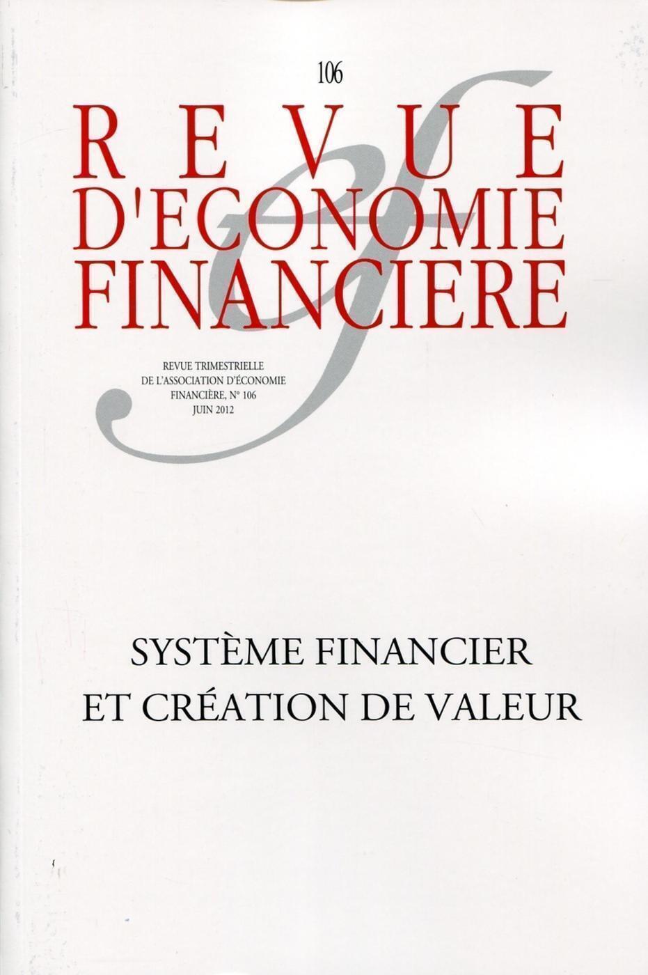 Système financier et création de valeur